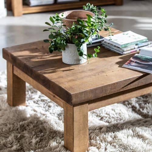 Wansbeck Coffee Table Rustic Square, Large Square Coffee Table Rustic
